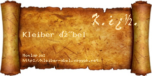 Kleiber Ábel névjegykártya